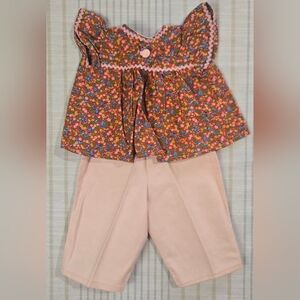 Floral Top and Pink Pants Set